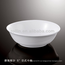 Sanos duradero de porcelana blanca horno de arena de plata segura vajilla